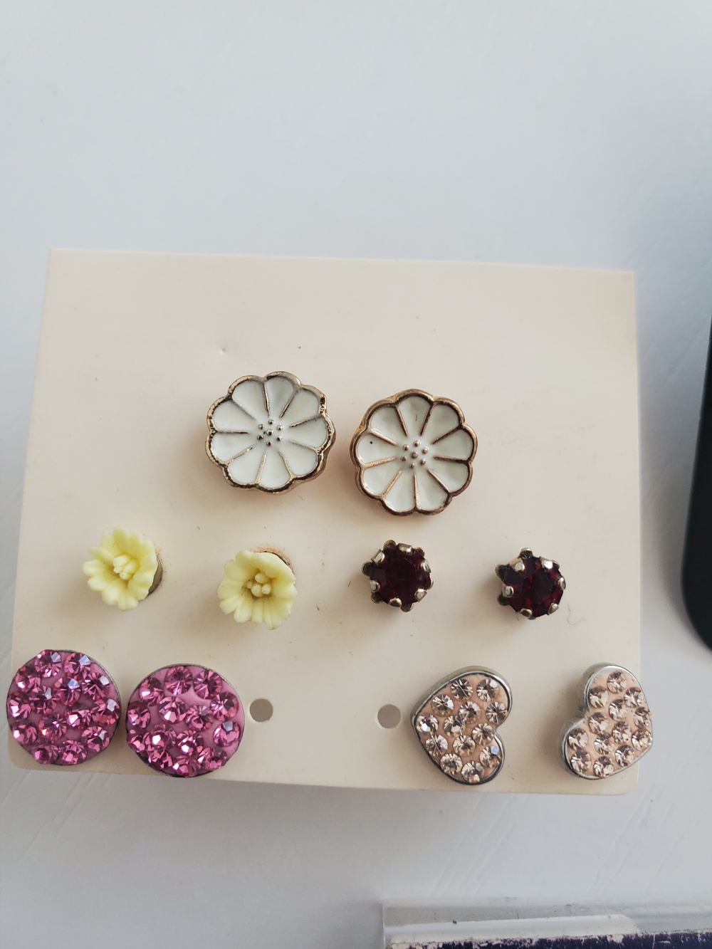 Kids Blue Flower and Gem Earring Set - Multi-Pack - Picture 3 of 6